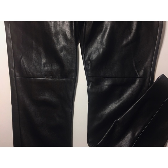 ❌SOLD❌ Ann Taylor Black Faux Leather Pants - Picture 4 of 5